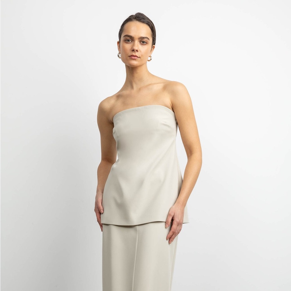 Oak + Fort Neutral Formal Suiting Tube Top